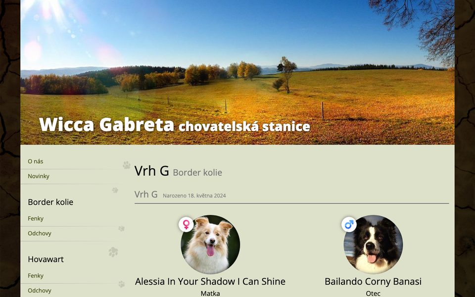 Vrh G, chovatelská stanice Wicca Gabreta